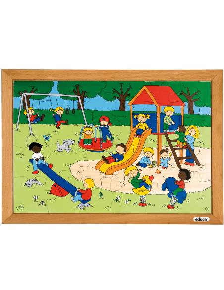 Puzzle en bois aire de jeux 24 pièces