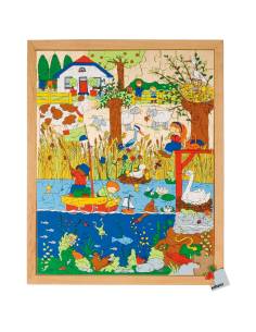 Puzzle éducatif 120 pièces dessus et dessous lac