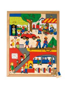 Puzzle éducatif La ville dessus et dessous 120 pièces