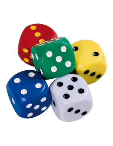 100 dés colorés en plastique de 2,5 cm