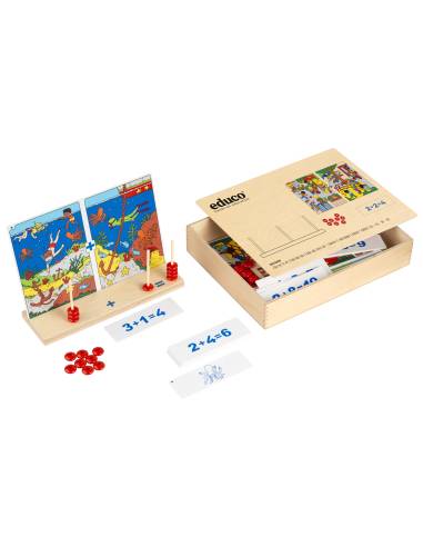 Abaque en bois pour apprendre les additions