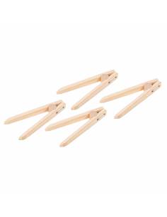 4 pinces en bois pour activités éducatives, ateliers Montessori et exercices de préhension