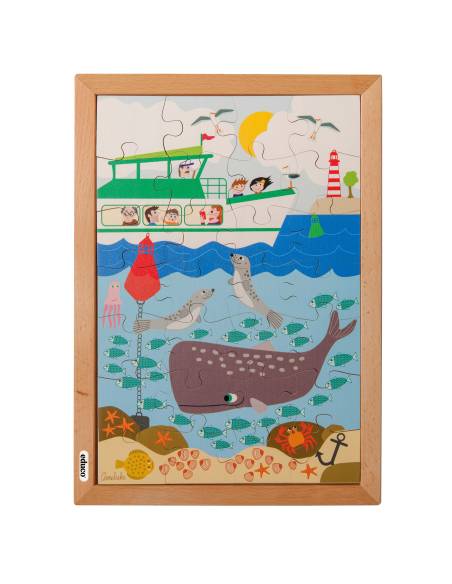 Puzzle La mer 28 pièces 40×28 cm – Dessus & dessous