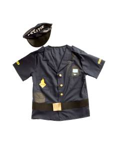 Costume de policier pour enfant 3-6 ans – casquette incluse