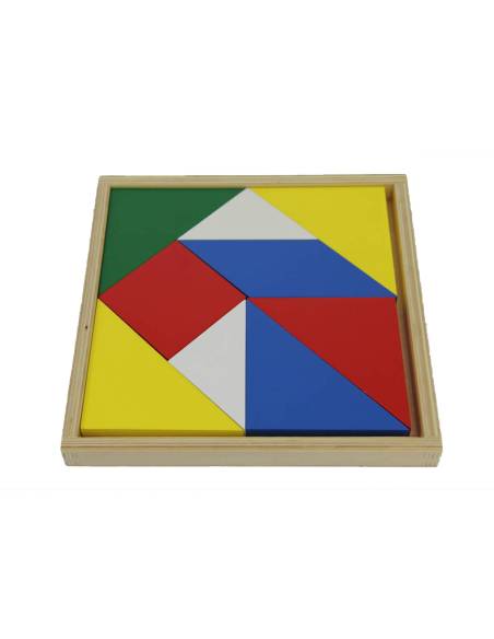 Tangram Montessori 9 pièces en bois éveil sensoriel