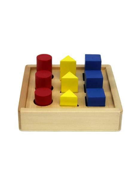 blocs géométriques en bois pour bébé