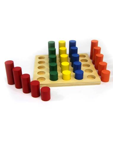 Jeu Montessori sensoriel : 25 blocs géométriques en bois naturel pour bébé dès 1 an