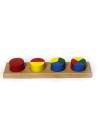 Puzzle cercles fractionnés Montessori en bois