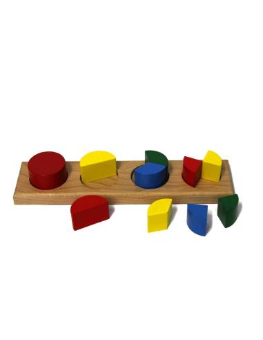 Réalisez un cercle entier en combinant les fractions – apprentissage concret et coloré.