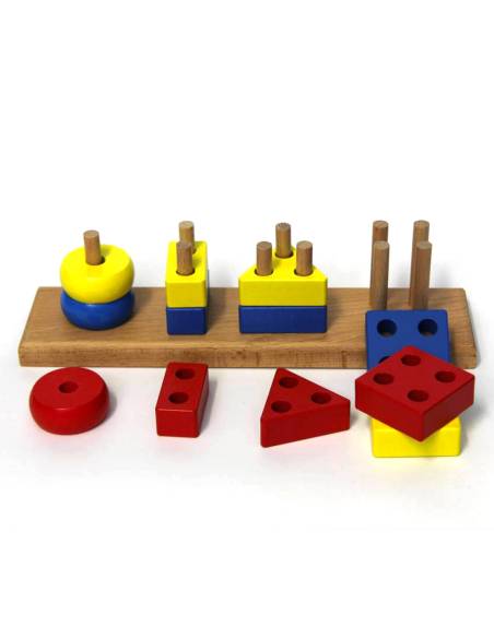 éveil géométrique en bois Montessori