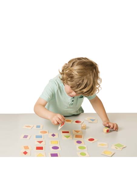Jeu éducatif en bois avec cartes, dés et ventouses pour développer rapidité, observation et motricité fine