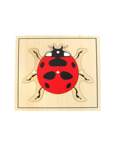 Puzzle Montessori coccinelle en bois