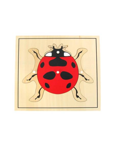 Puzzle Montessori coccinelle en bois