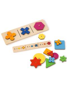 Jeu en bois Construire une fleur par déduction 2