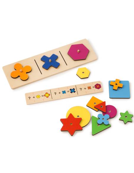 Un jeu en bois coloré pour développer logique et motricité fine en créant de belles fleurs