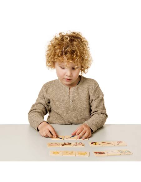 Jeu éducatif de classification des images – 36 cartes en bois