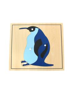 Puzzle Montessori pingouin en bois