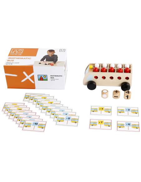 Jeu du Bus éducatif en bois pour apprendre à compter jusqu’à 10