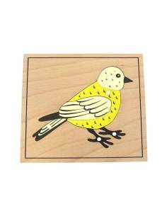 Puzzle Montessori oiseau en bois
