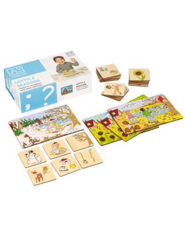 Jeu éducatif Loto des 4 saisons en bois