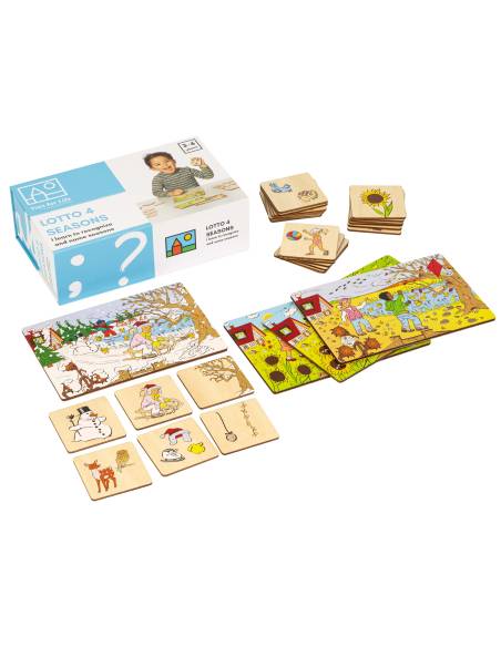 Jeu éducatif Loto des 4 saisons en bois