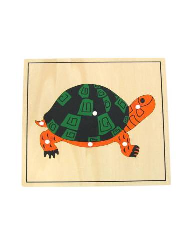 Puzzle Montessori tortue en bois
