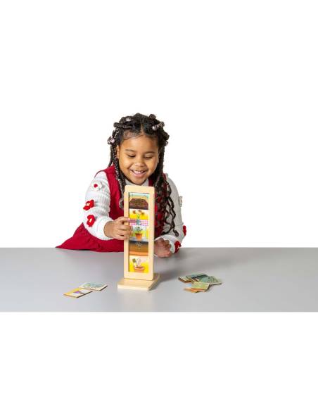 Jeu éducatif en bois – 10 cycles de vie à reconstituer