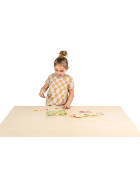 Jeu d’observation éducatif pour développer vocabulaire et compétences visuo-motrices