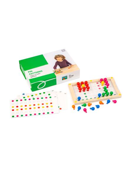 Jeu éducatif Mon premier jeu de Mosaïque – Pin Patterns avec pions colorés