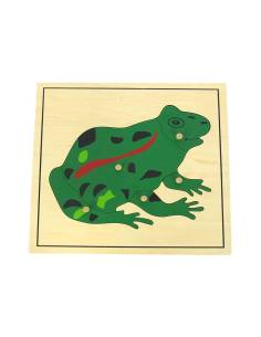 Puzzle Montessori grenouille en bois
