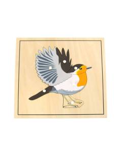 Puzzle Montessori oiseau et squelette