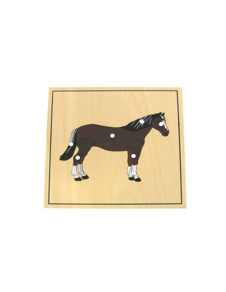 Puzzle Montessori cheval et squelette