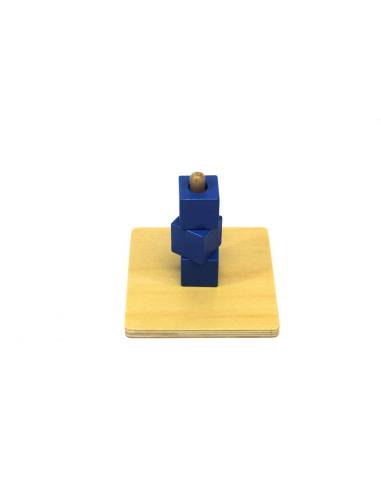 Cubes sur tige verticale en bois Montessori pour bébé