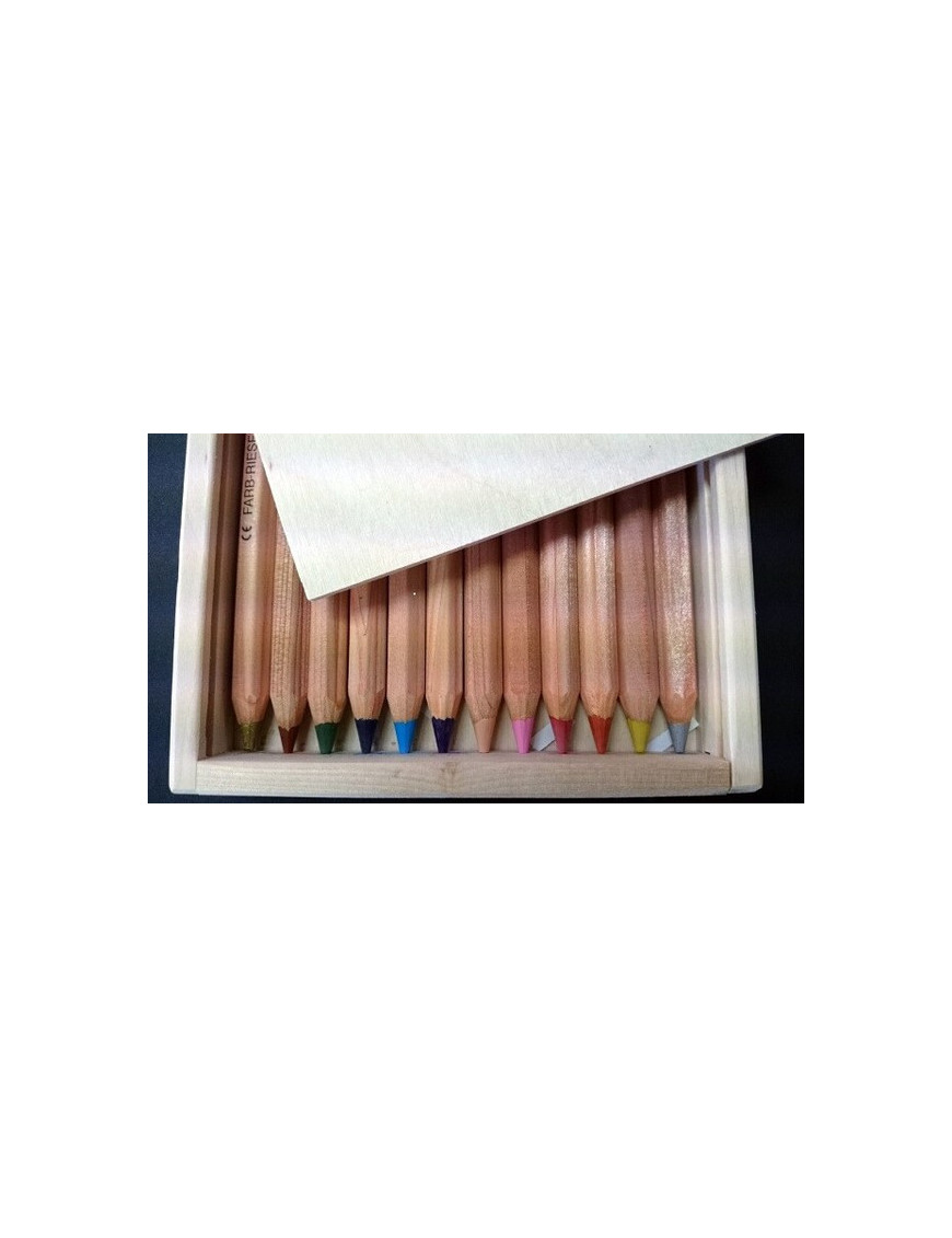 12 crayons de couleur Ferby-mine hexagonale