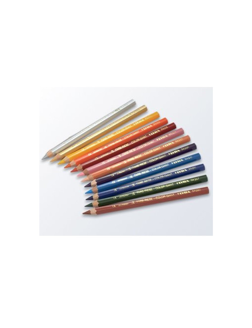 12 crayons de couleur Ferby-mine hexagonale-laqués