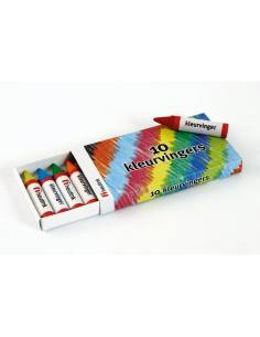 10 Crayons de cire assortiment 10 couleurs. Marque Heutink
