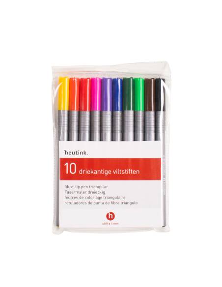 10 feutres à pointe fine 2,6 mm couleurs assorties