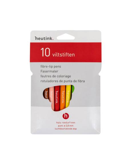 Lot de 10 feutres à pointe fine 2,6 mm lavables