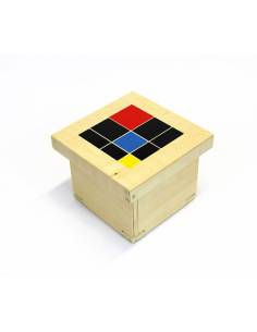 Cube du trinôme Montessori en bois coloré 2