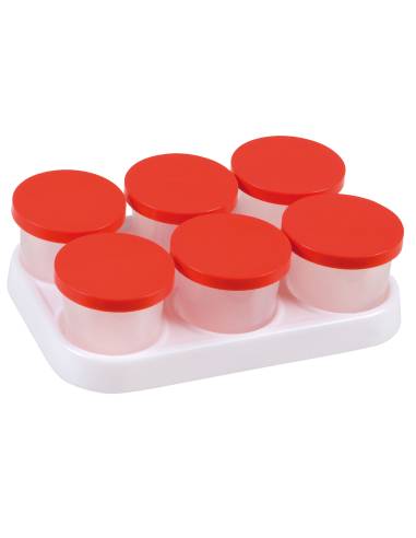 Set de 6 pots à peinture anti-débordement 125 ml avec plateau