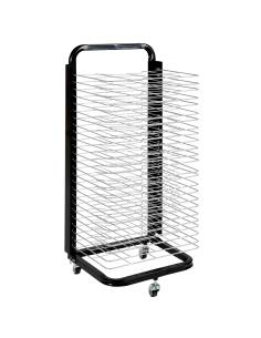 Séchoir à dessins mobile sur roulettes – 25 compartiments format A3