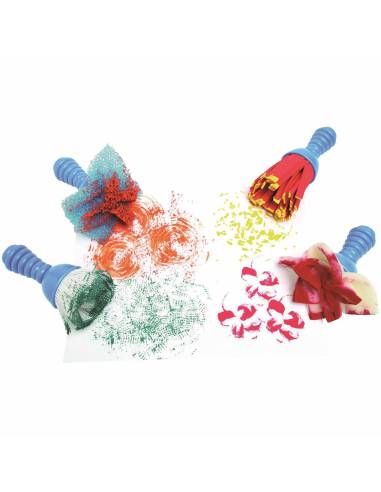 Set de pinceaux créatifs aux textures variées pour enfants