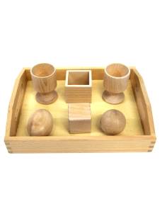 Jeu sensoriel en bois Montessori – Plateau d’exploration tactile pour les bébés de 0 à 3 ans 2