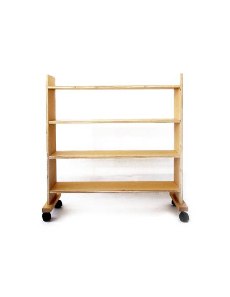 Meuble Montessori pour rangement formes à dessin