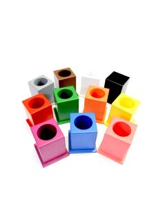 Pots en bois Montessori pour crayons 2