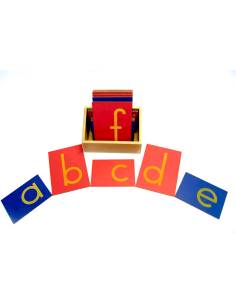 Lettres rugueuses Montessori script avec boîte 2