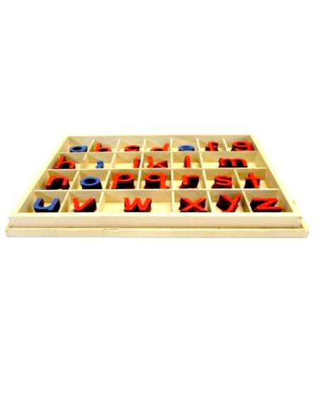 Alphabet Montessori en script – lettres en bois pour apprendre à lire