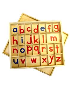 Alphabet mobile Montessori script en bois