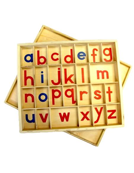 Alphabet mobile Montessori script en bois
