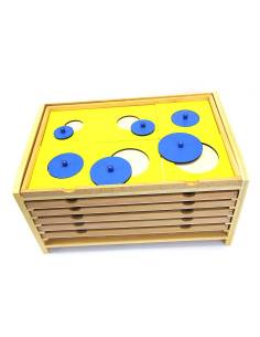 Cabinet de géométrie Montessori en bois avec 6 tiroirs et 35 figures 2